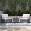 Fully Assembled Rattan Wicker 2-Person Seating Set with Cushions