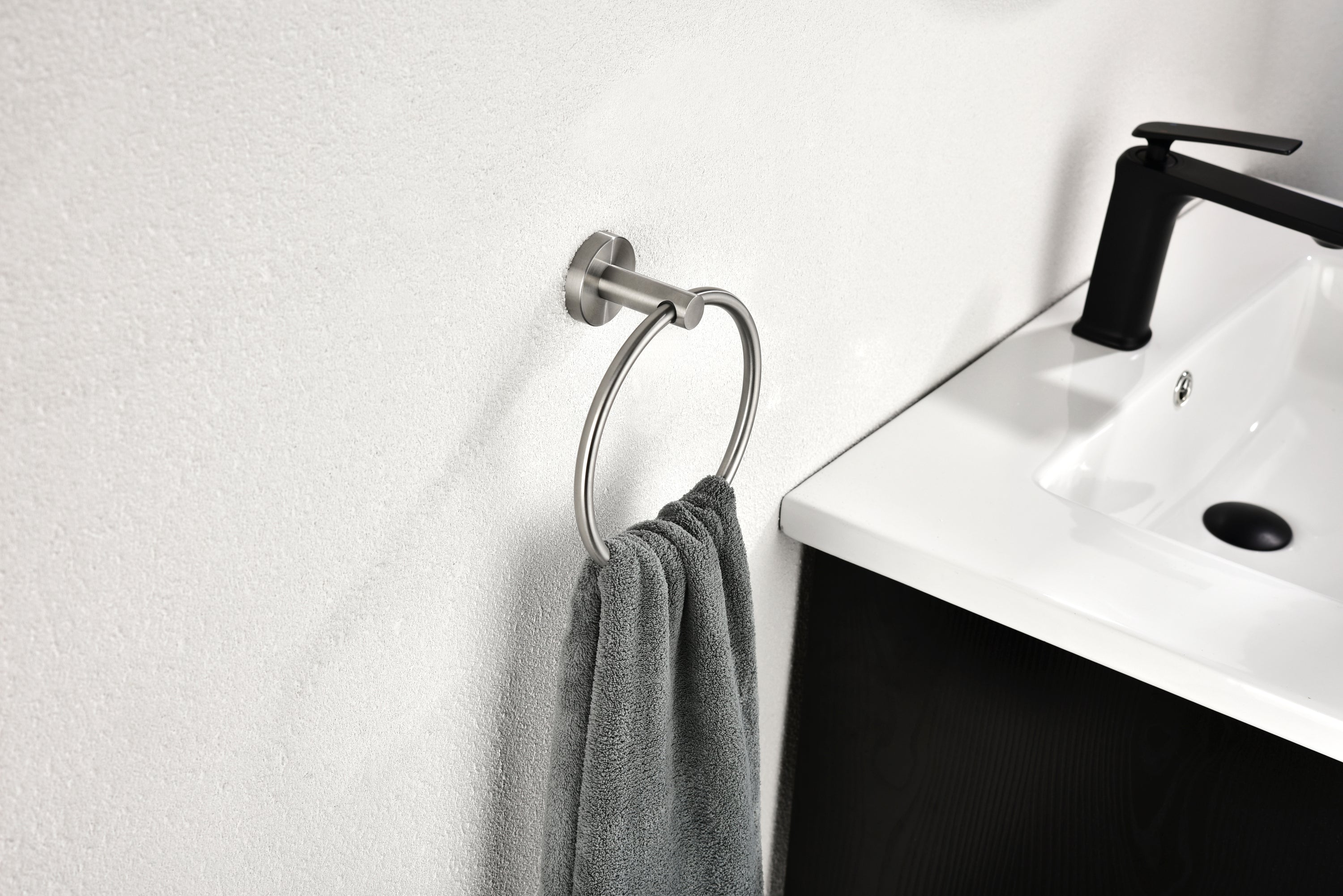 6 Piece Stainless Steel Bathroom Towel Rack Set Wall Mount