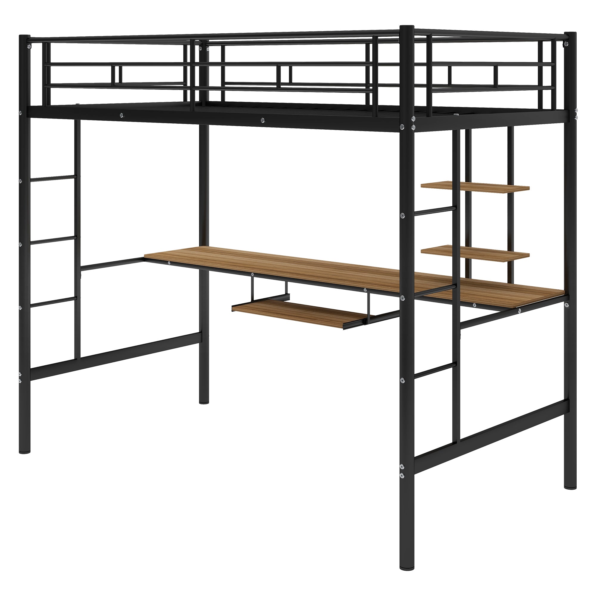 Loft Bed with Desk and Shelf , Space Saving Design,Twin(OLD SKU:MF193081AAB)