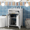 24"Bathroom Vanity Combo with Ceramic sink, Luxurious Space-Saving Vanity - W24"*D18"*H34"inch, 2 Soft-Close Doors