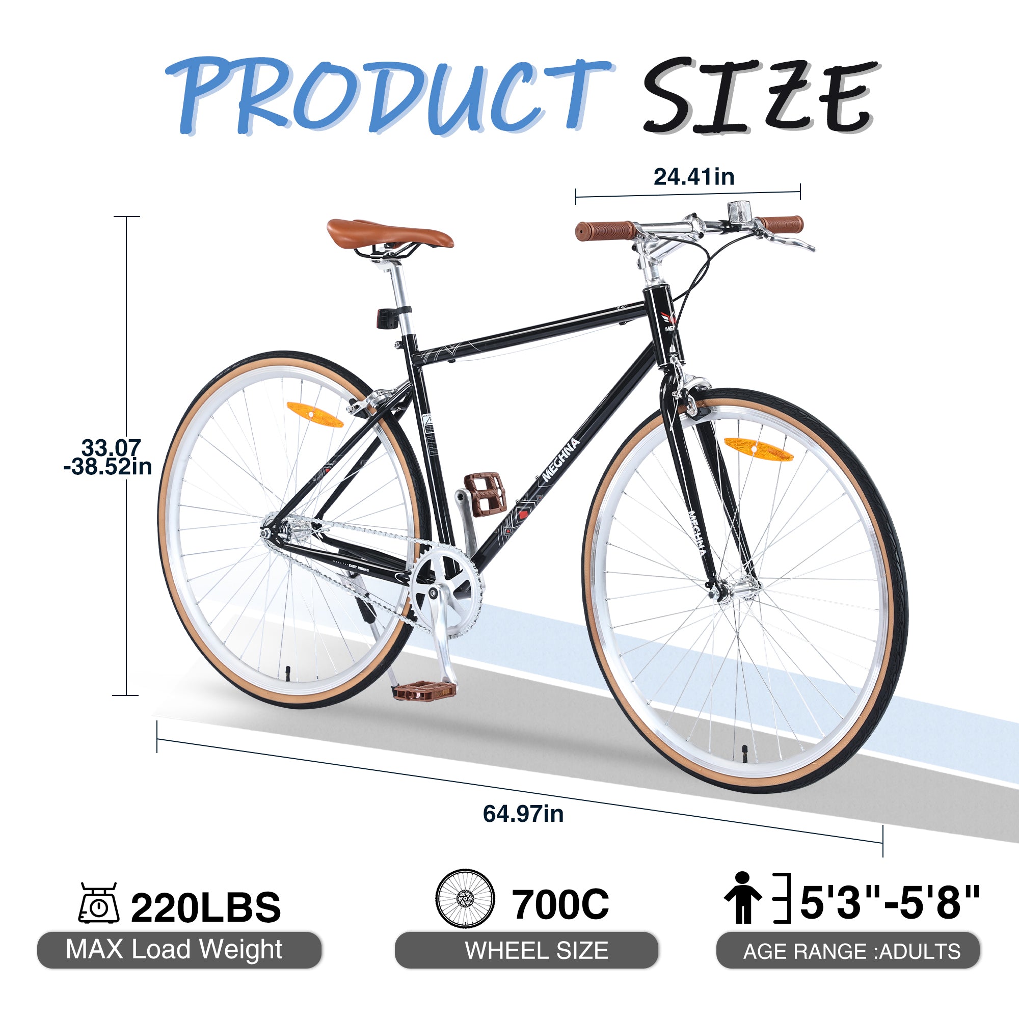 Single Speed Retro style 700C Road Bike For men women's City Bicycle,Steel Frame