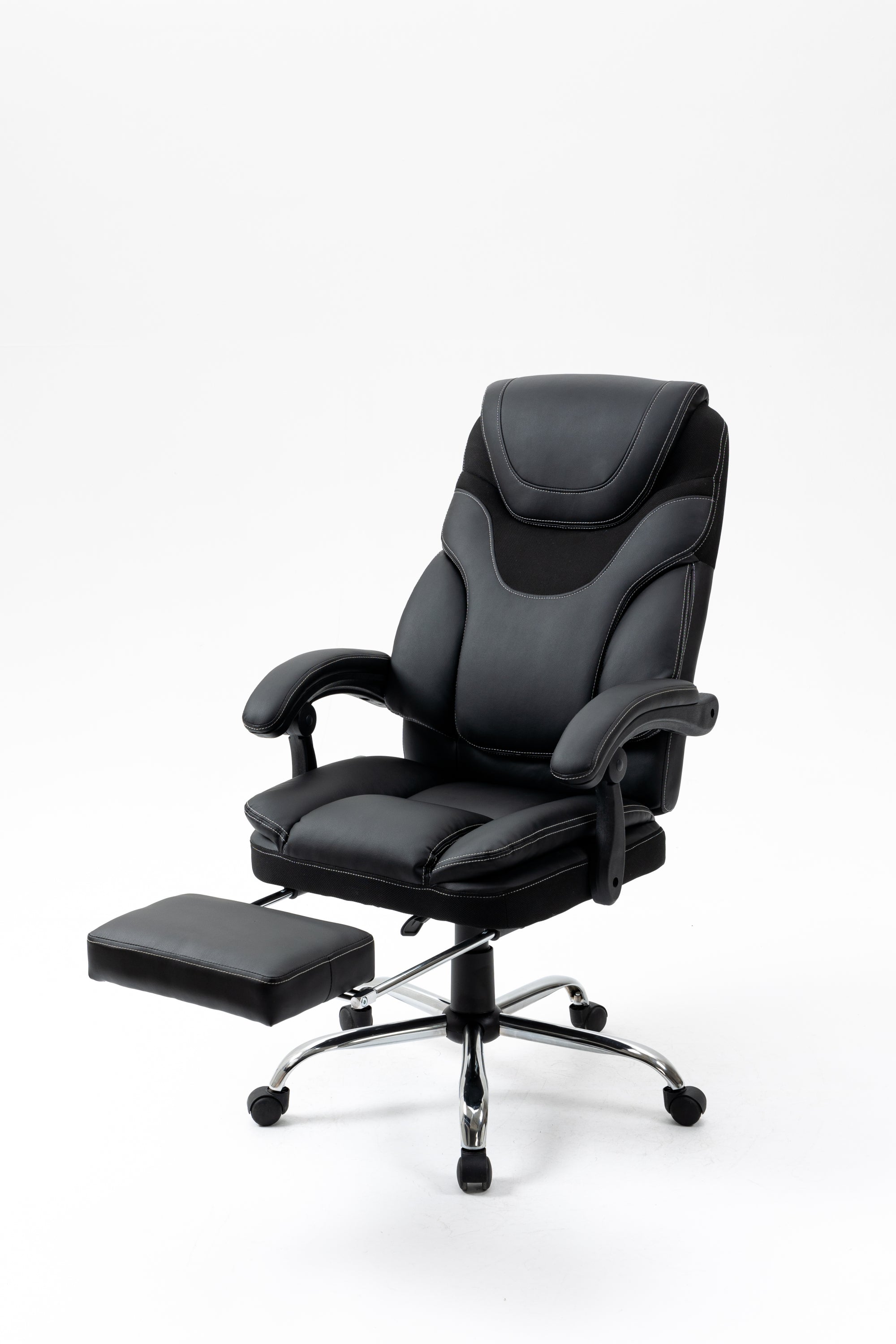 Massage Reclining Office Chair with Footrest, High Back Computer Chair Home Desk Ergonomic Executive Office Chair with Armrests, Adjustable Height.