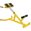 Soozier Roman Chair Back Extension Machine, Height Adjustable Hyperextension Bench with Dip Bars, Multi-Functional for Back, Core, Arms and Whole-Body Training, Yellow