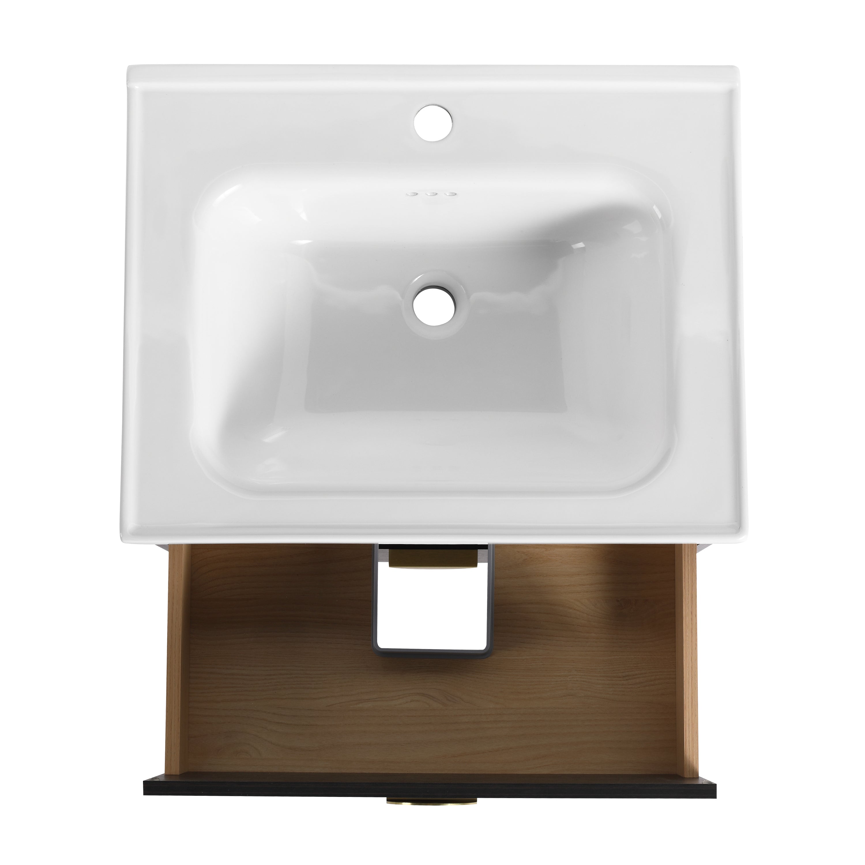 24 Inch Wall-Mounted Bathroom Vanity With Sink, For Small Bathroom (KD-Packing)