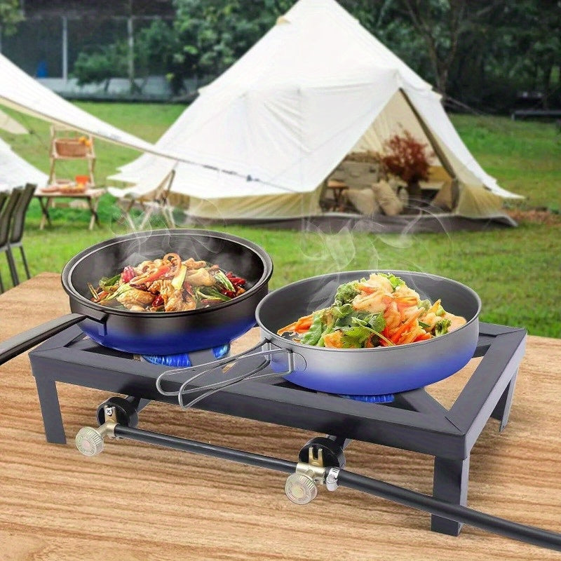 Double Propane Gas Burner Stove Camping BBQ Cooker Cooking for Patio Camping