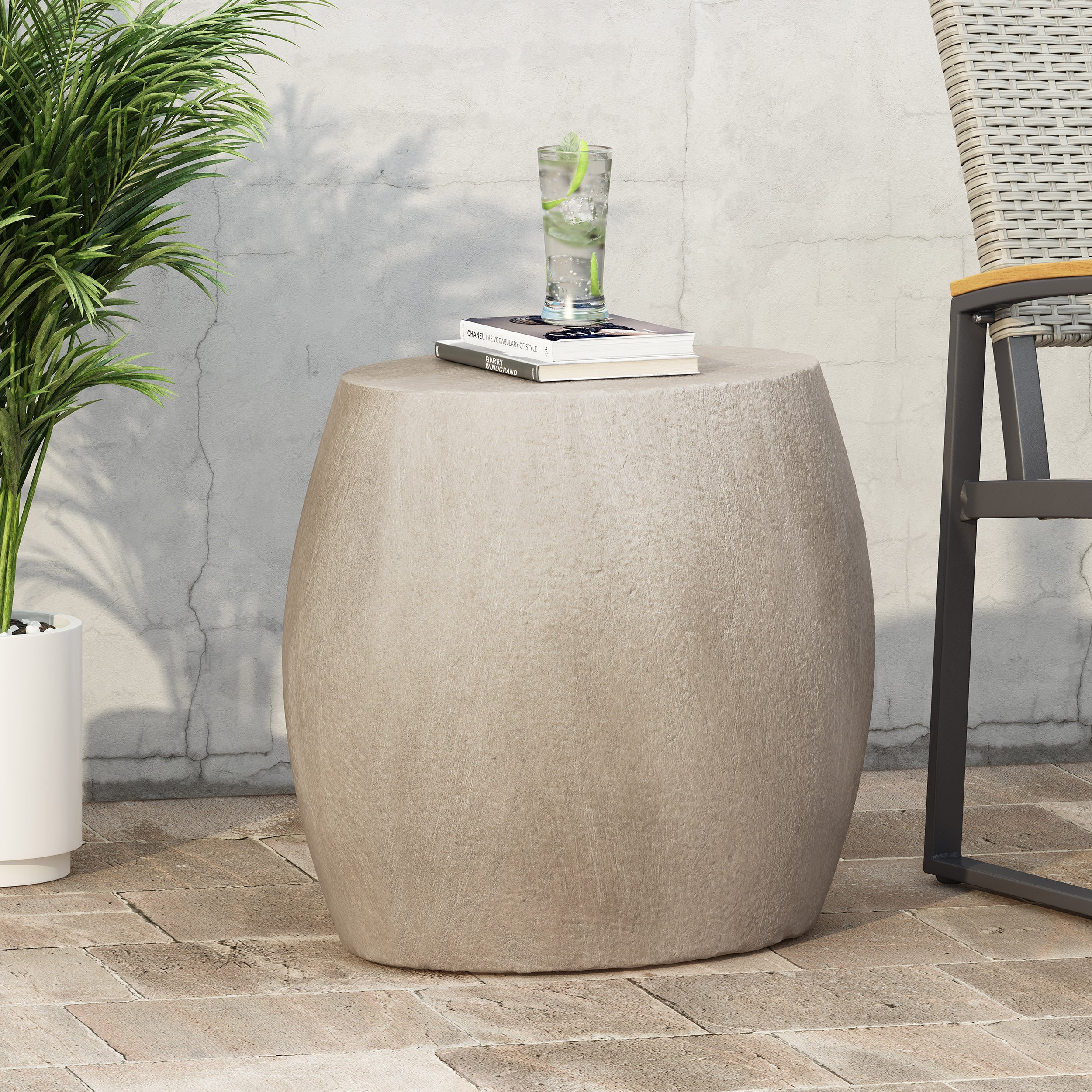 Outdoor LightWeight Concrete Side Table