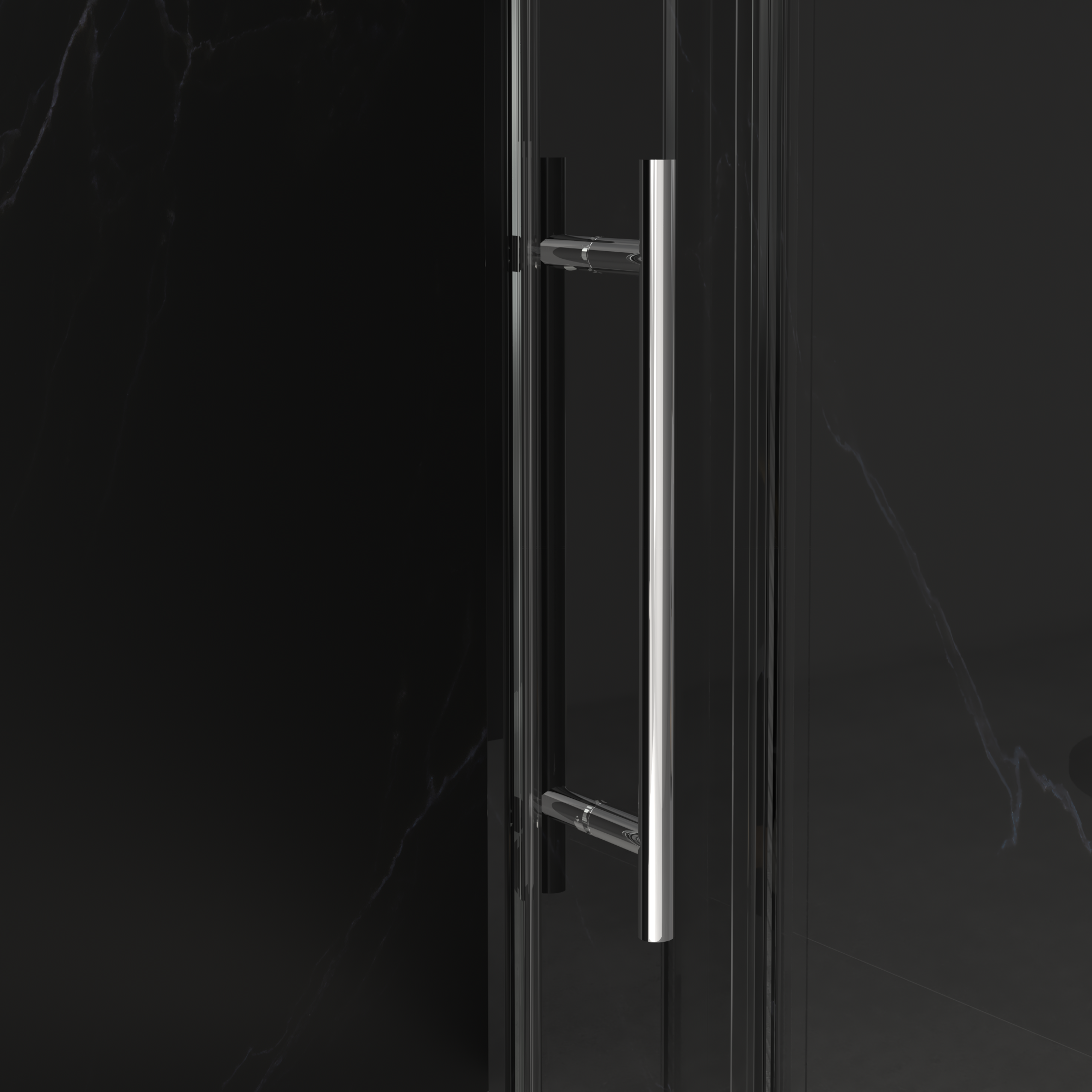 Frameless sliding shower door 56-60 inch chrome glass view