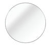 Silver 36 Inch Metal Round Bathroom Mirror