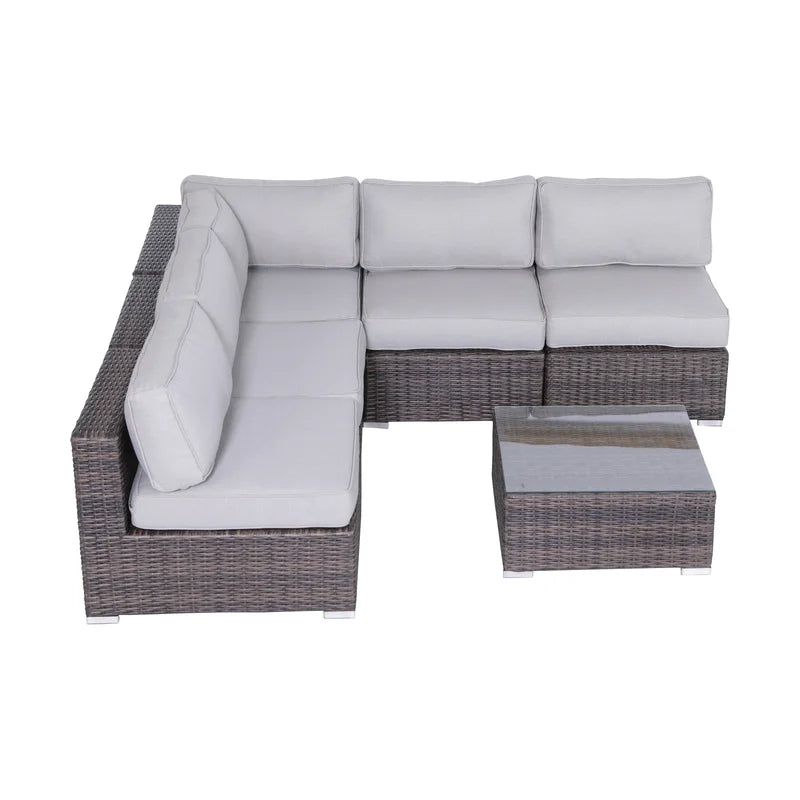 Fully Assembled Wicker 4-Person Seating Set with Cushions