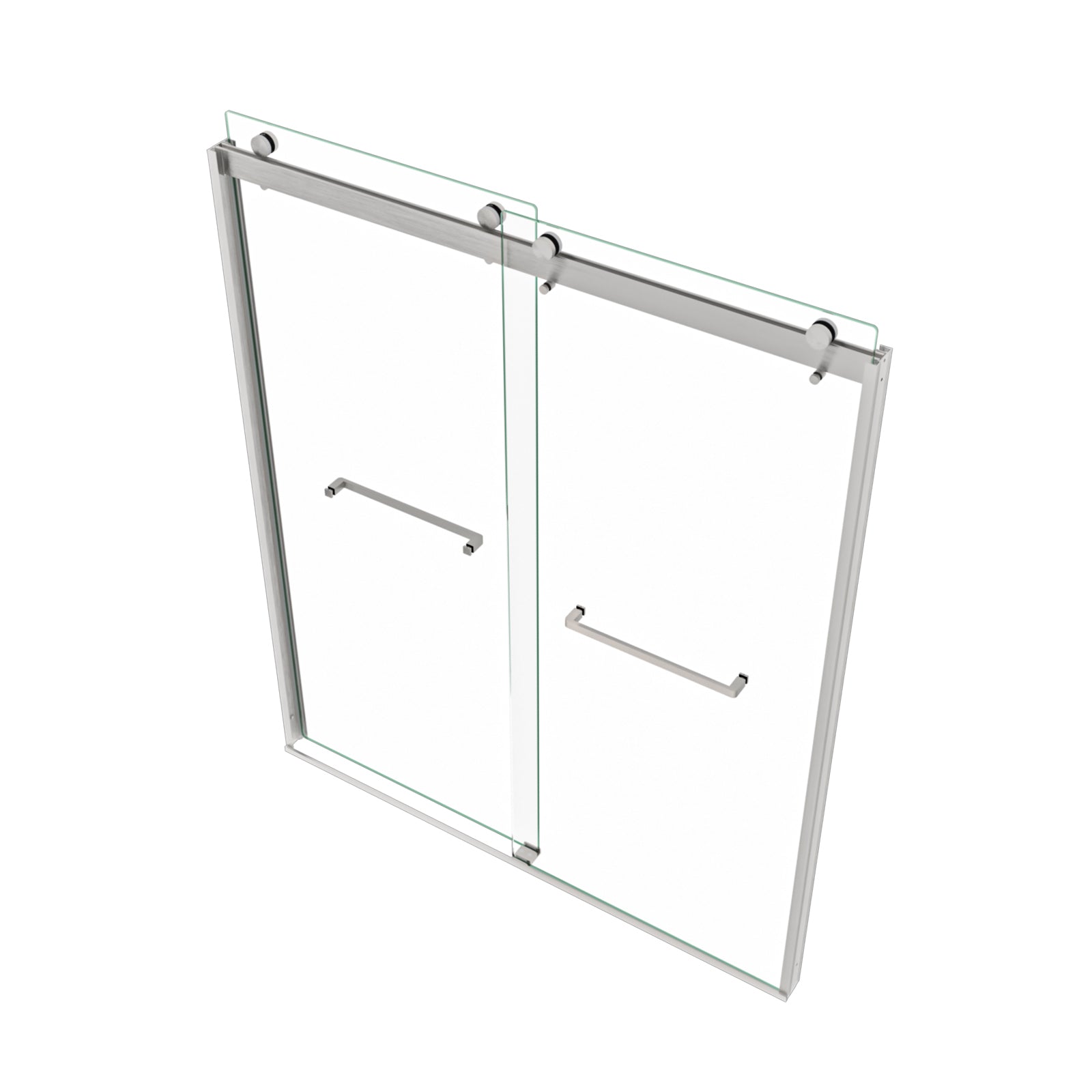 Bypass shower door, sliding door, (56-60"W x 74"H) with 5/16" tempered glass 6074