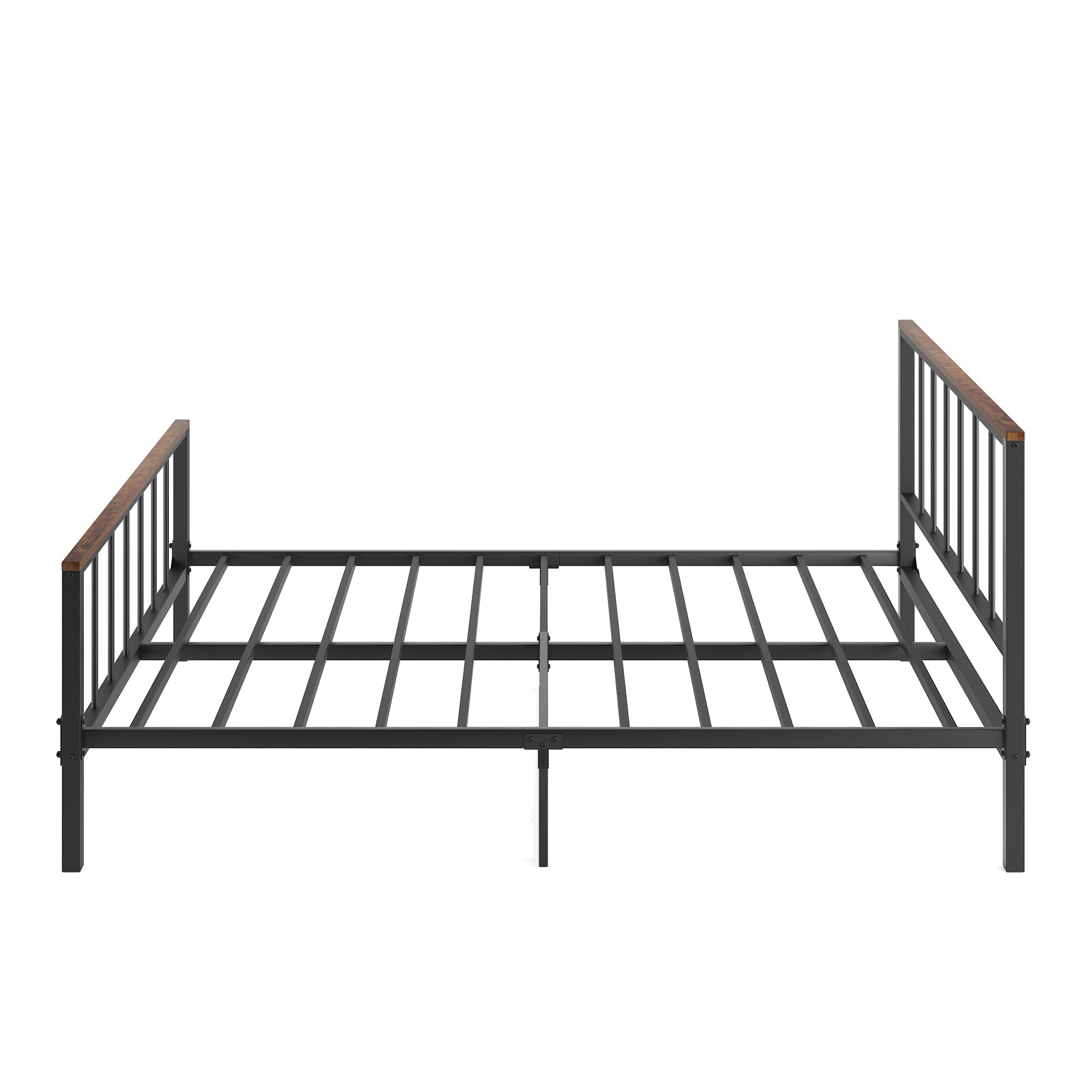 Metal Platform Bed frame with Headboard and Footboard,Sturdy Metal Frame,No Box Spring Needed(Queen)