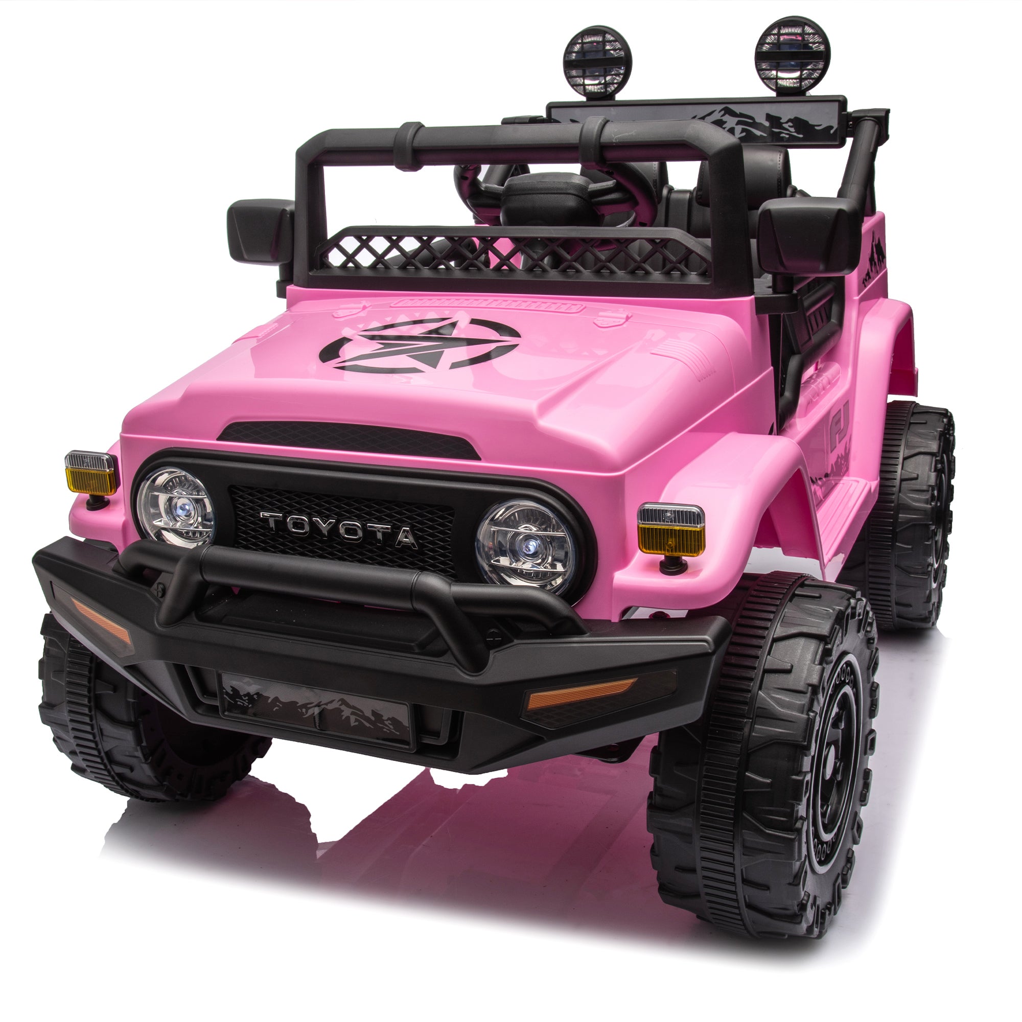 Licensed TOYOTA FJ Cruiser,12V Kids ride on car 2.4G W/Parents Remote Control,electric car for kids,Three speed adjustable,Power display, USB,MP3 ,Bluetooth,LED light,Three-point safety belt