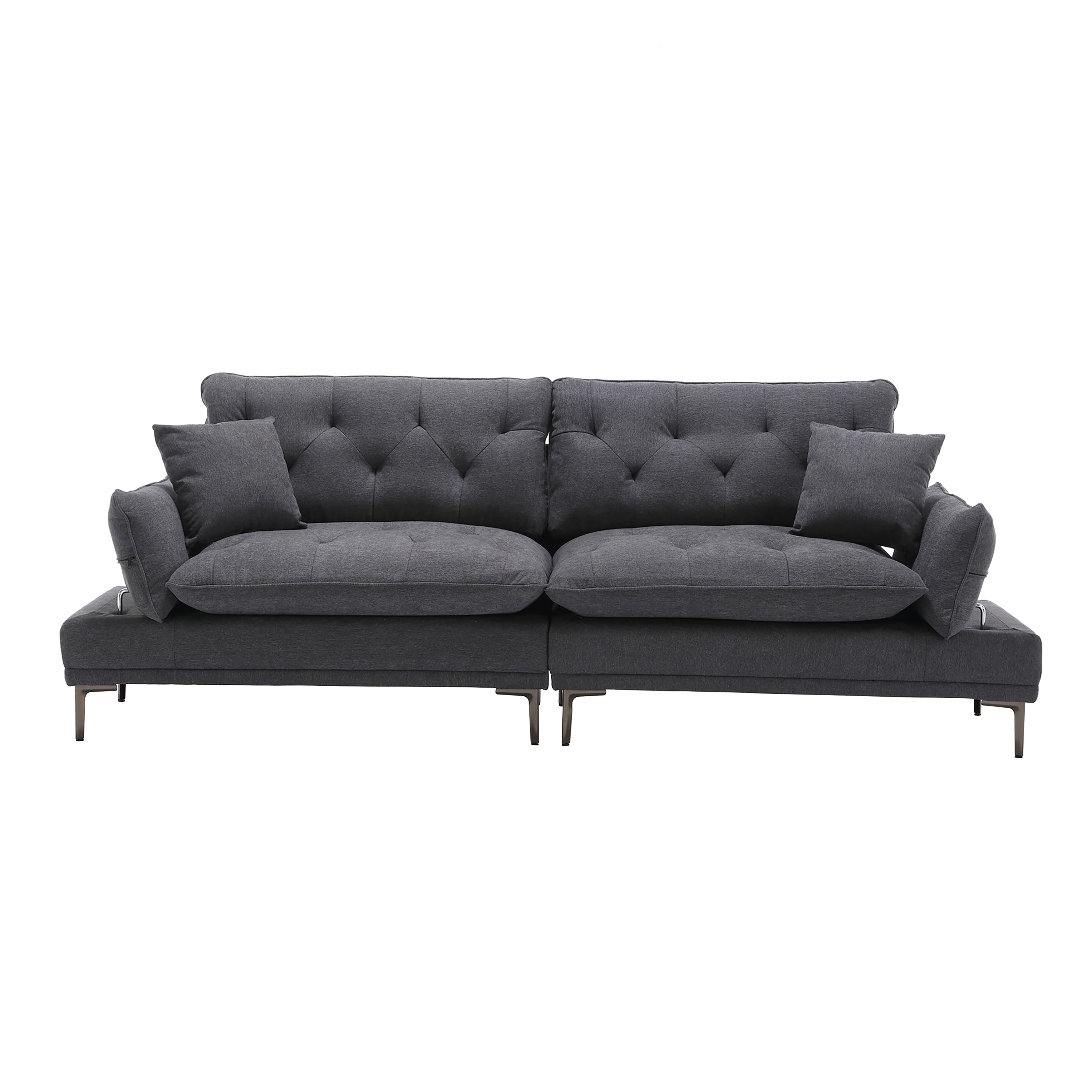 UNITED Linen Sofa , Accent sofa loveseat sofa with metal feet