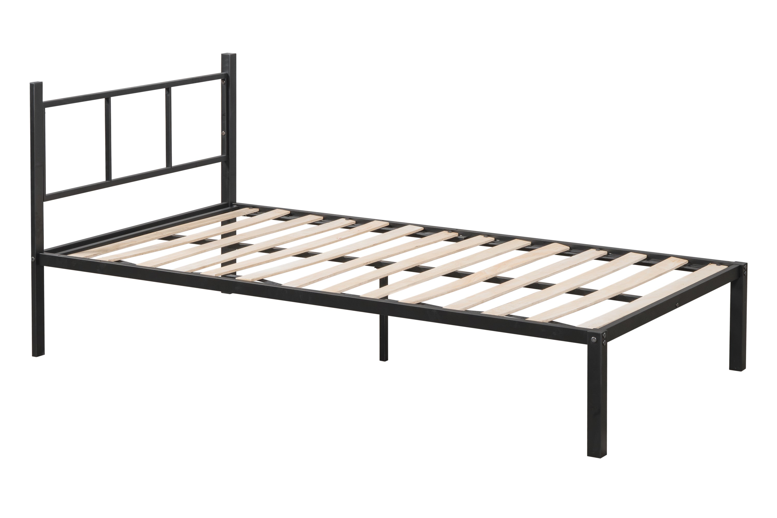 Triple Bunk Bed with Vent Board/ Sturdy Metal Frame/ Noise-Free Wood Slats/ Separatable into three beds/ No Box Spring Needed