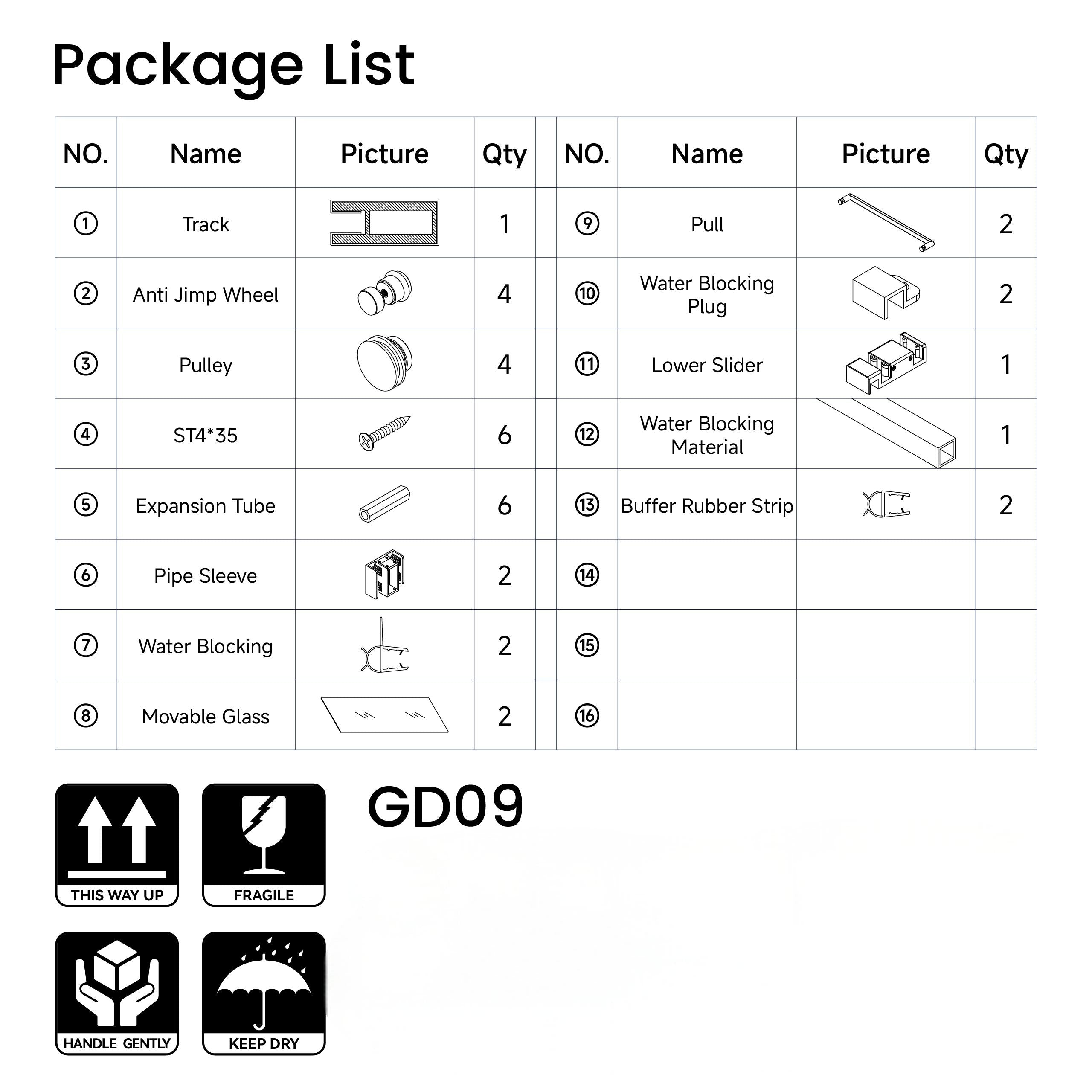 66 x 79 in Frameless Double Sliding Shower Door - 66 x 79 in / Matte Black view 2