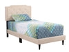 Charming Beige Twin Bed For Cozy Sleep