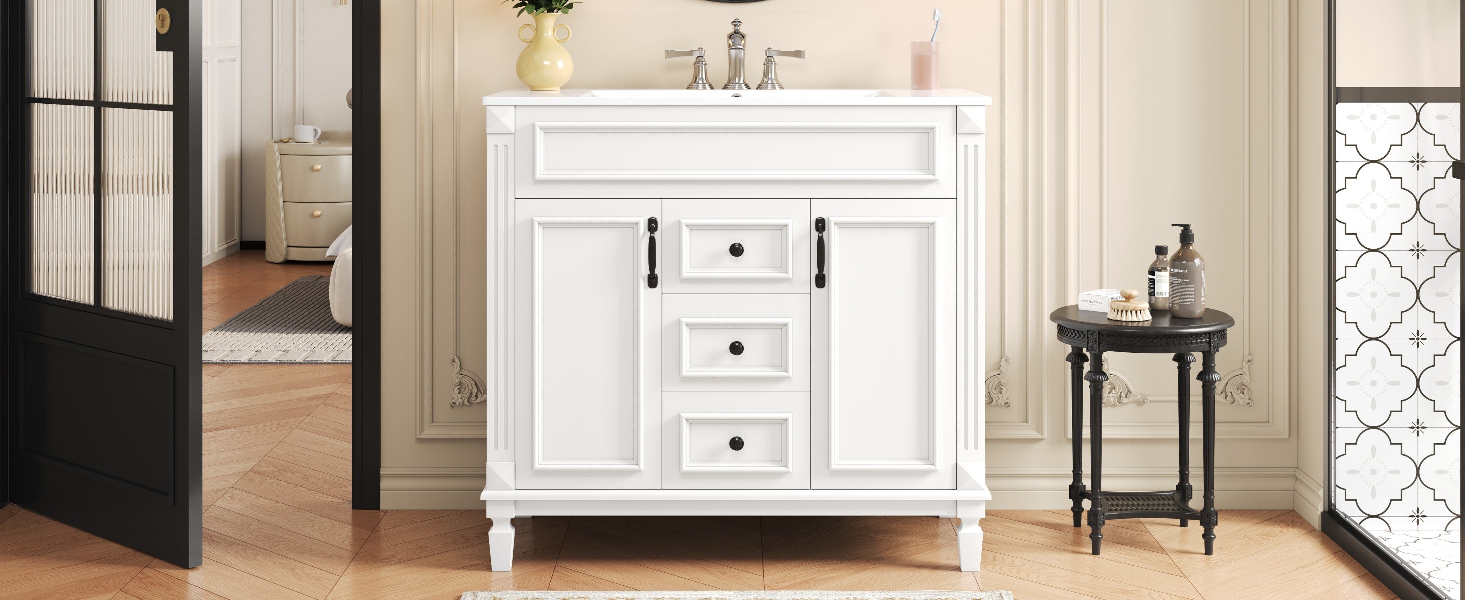 36 in. Modern Single-Sink Bathroom Vanity with Top Sink — supplier product image 17