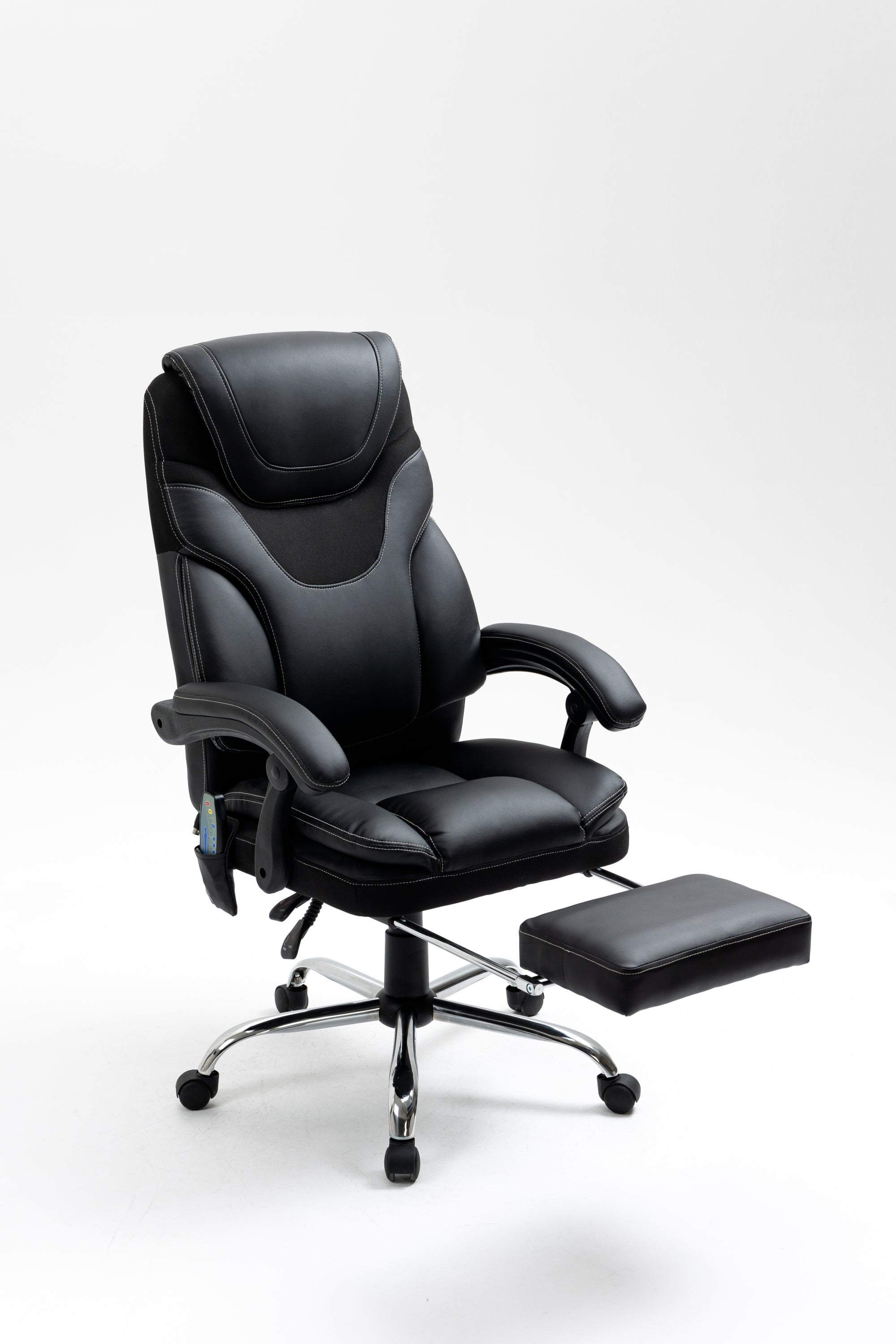 Massage Reclining Office Chair with Footrest, High Back Computer Chair Home Desk Ergonomic Executive Office Chair with Armrests, Adjustable Height.