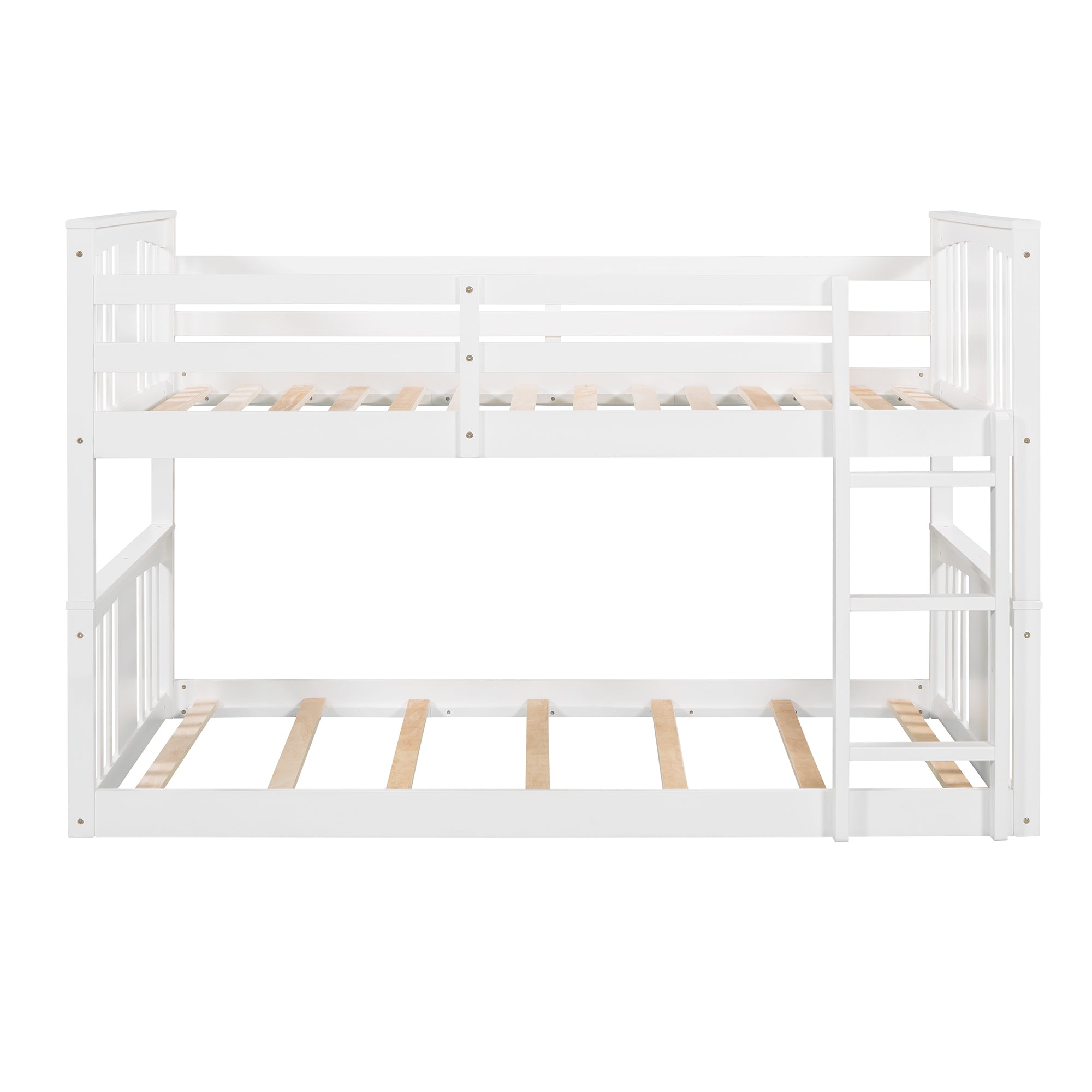 Twin Over Twin Bunk Bed with Ladder, White (Old SKU:LP000107AAK)