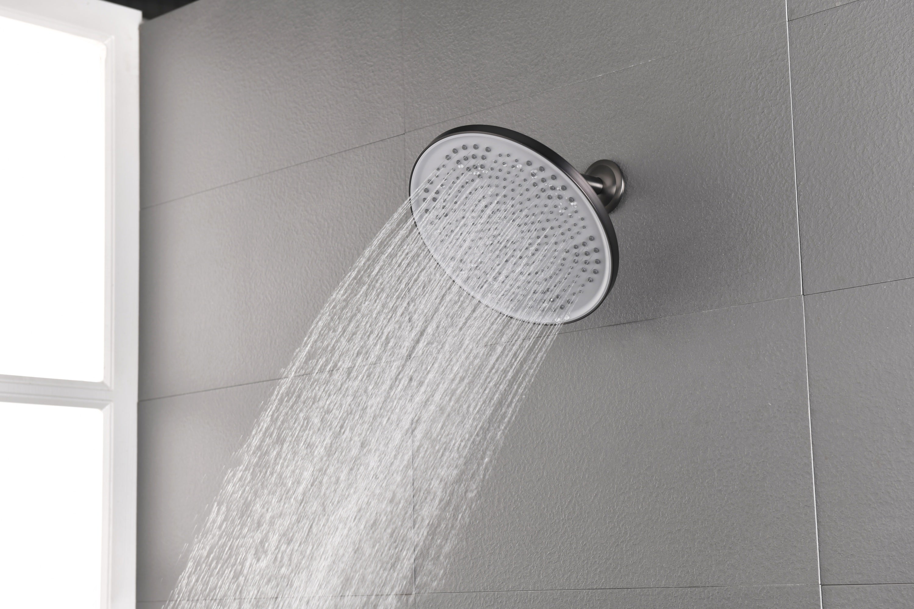 Shower Head - High Pressure Rain - Luxury Modern Look - No Hassle Tool-less 1-Min