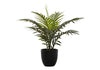 Artificial Plant, 20" Tall, Palm, Indoor, Faux, Fake, Table, Greenery, Potted, Real Touch, Decorative, Green Leaves, Black Pot