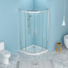36 x 72 in Framed Tub Shower Enclosure - 36 x 72 in / Chrome view 1