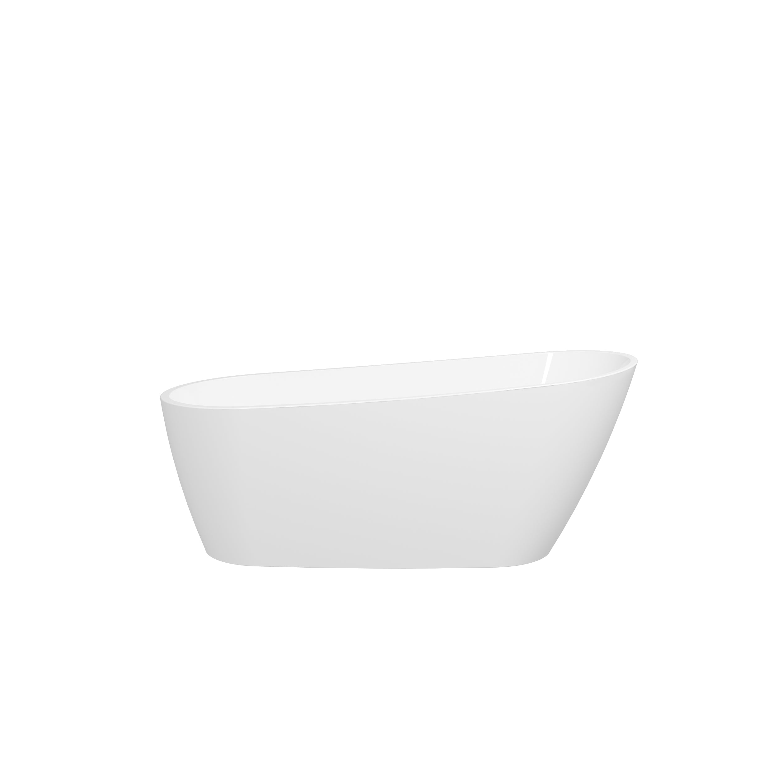 67'' Acrylic Freestanding Soaking Bathtub with Integrated Slotted Overflow and Brushed Nickel Toe-tap Drain, cUPC C ertified, 02141-BN