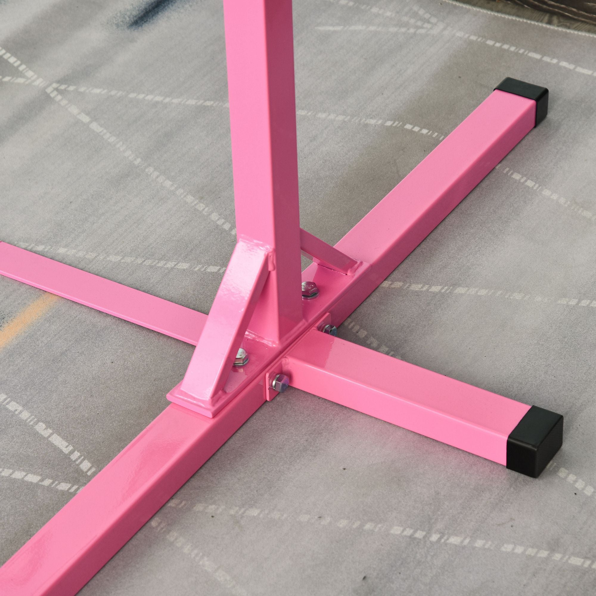 Soozier Gymnastics Bar for Kids, Adjustable Height Gym Bar, Junior Training Kip Bar for Home, Built for kids 3+ Years, Pink