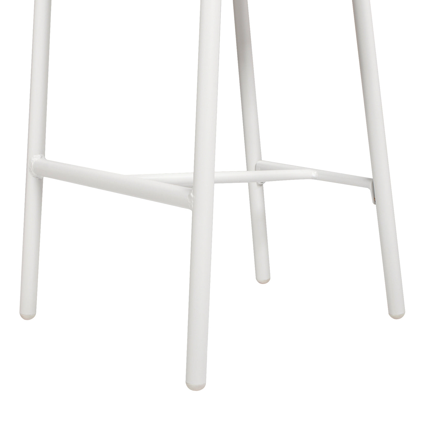 Rowan 27.5" Rope Barrel Low Back Patio Counter Stool, Set of 2, Optic White Acrylic