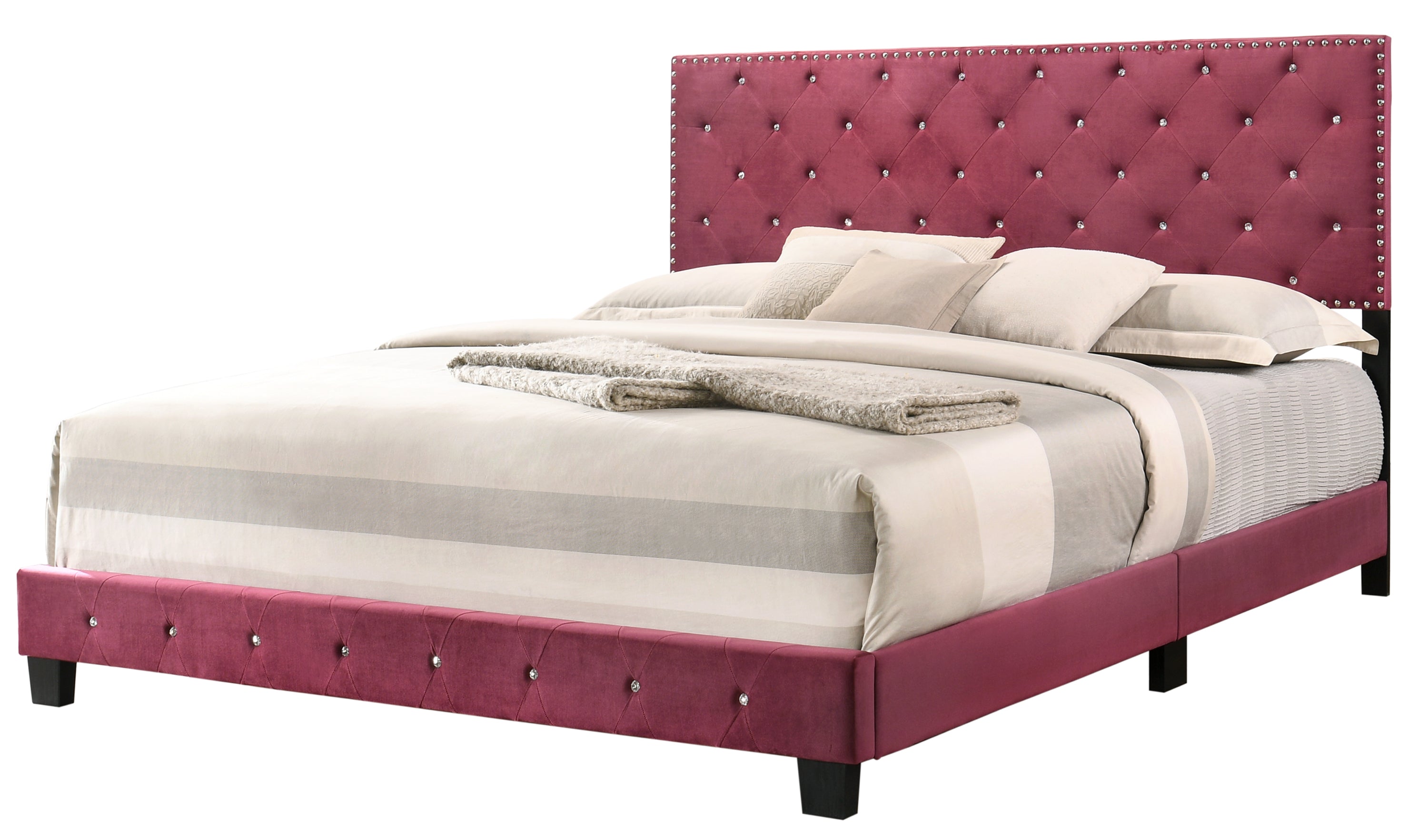 Transitional Cherry King Bed For Elegant Comfort