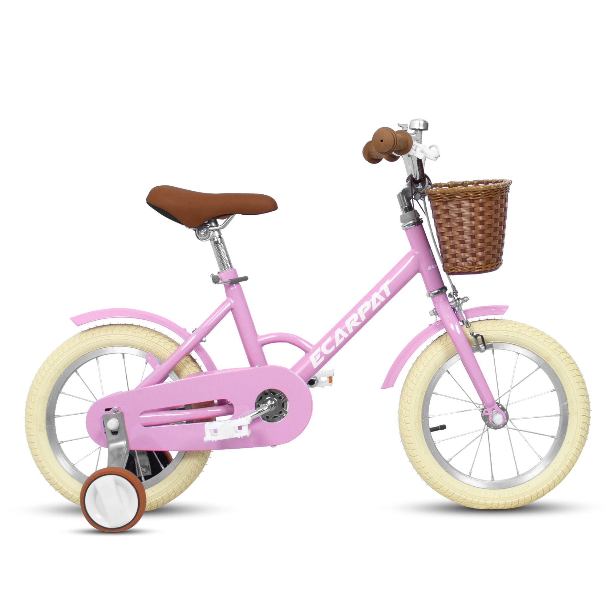 A12116 Ecarpat Kids'Bike Girls Bike 12 Inch Wheels,1-Speed Child Bicycles For 2-3 Years,With Removable Training Wheels Baby Toys,Front V Brake,Rear Holding Brake