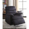 ACME Arcadia Recliner (Motion) in Black Woven Fabric 00701