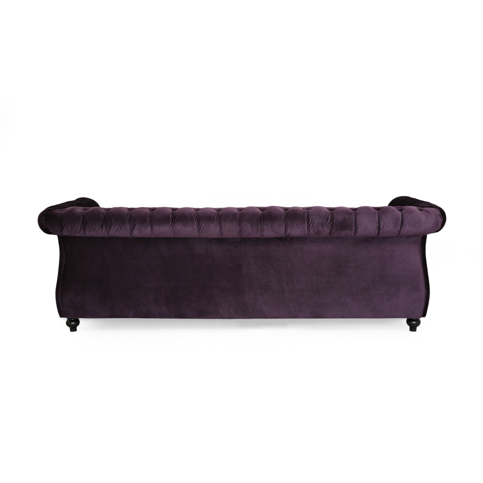 Luxurious 3-Seater Purple Velvet Sofa, Featuring a Classic Design with Modern Elegance, Perfect for Adding Sophistication and Style to Any Living Room, Plush Comfort and Durable Craftsmanship