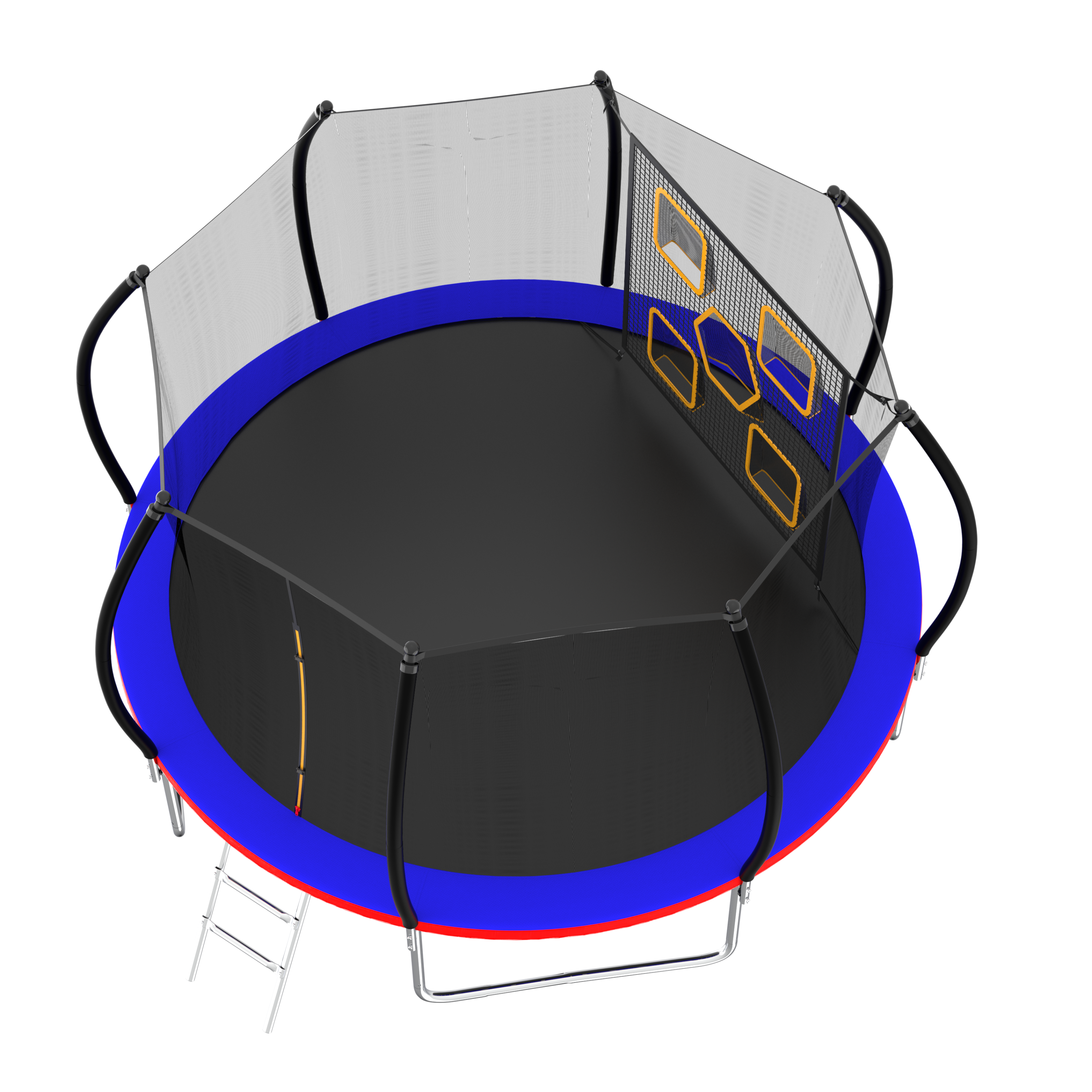 14FT Trampoline, Outdoor Trampolines for Kids and Adults, Recreational Trampoline with Enclosure Net & Ladder, Round Trampoline ASTM Approved