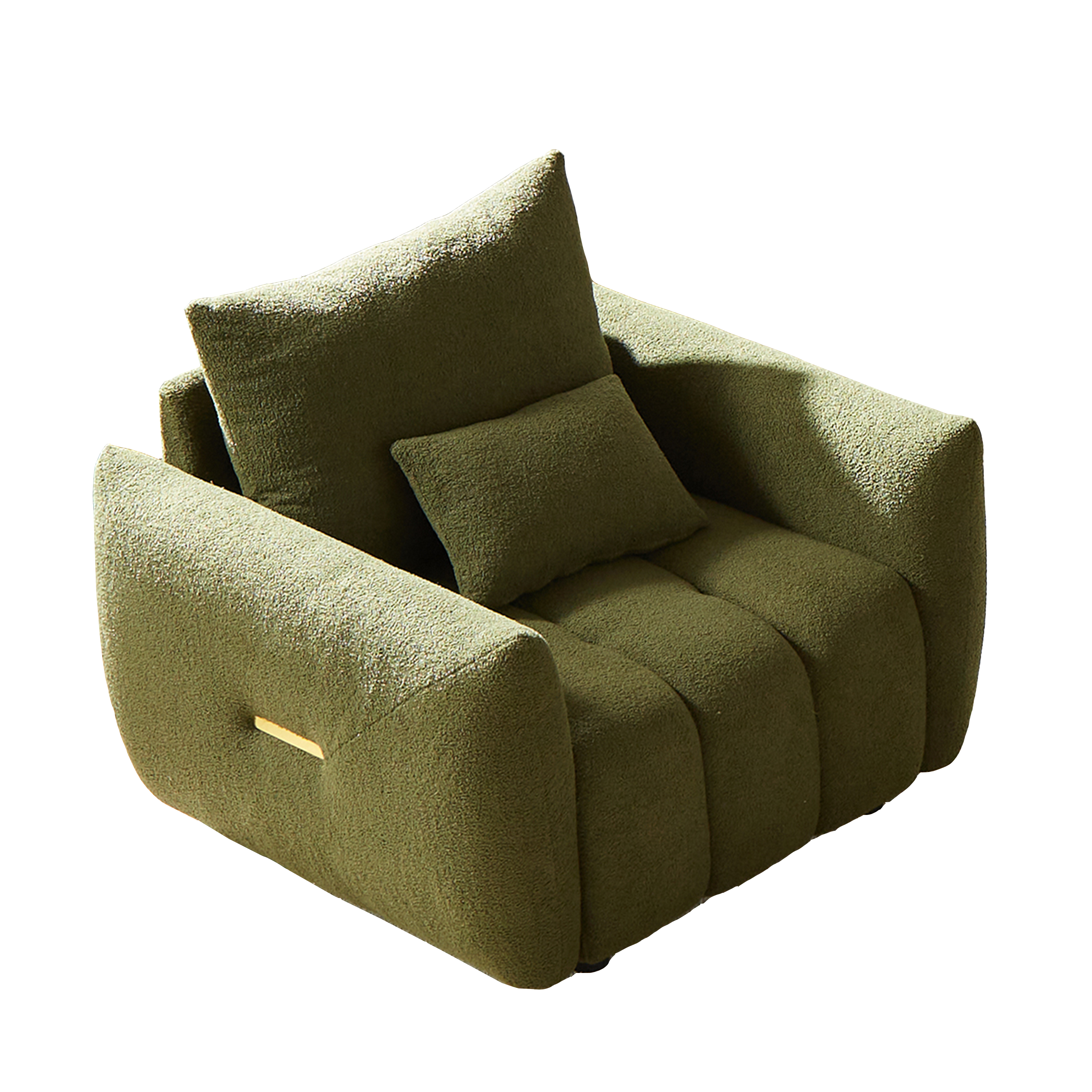 39.7'' Teddy Fabric Sofa, Modern Lounge Chair for Apartment, Office, Living Room and Bedroom