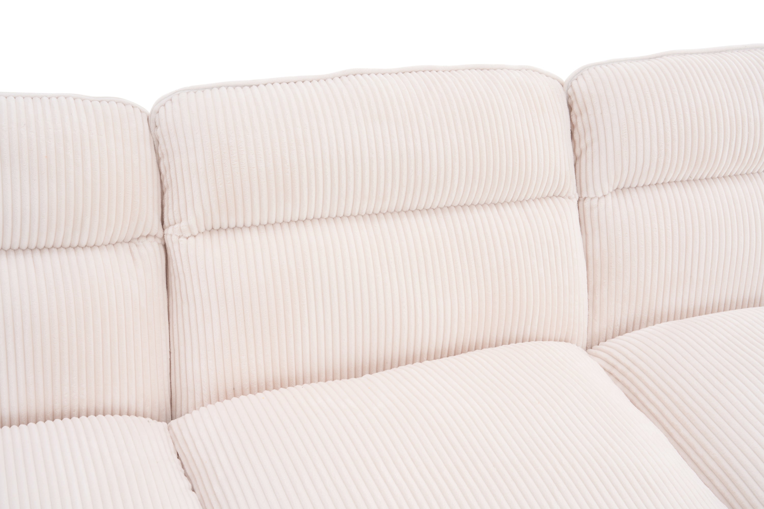 U-shaped profile sofa, including two single seats and two chaise, modular sofa, Corduroy sofa