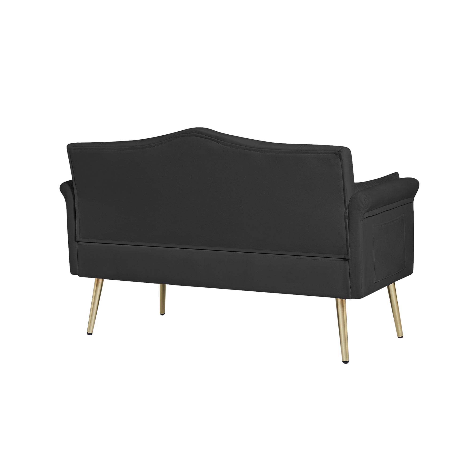 BLACK  2 SEATER SOFA