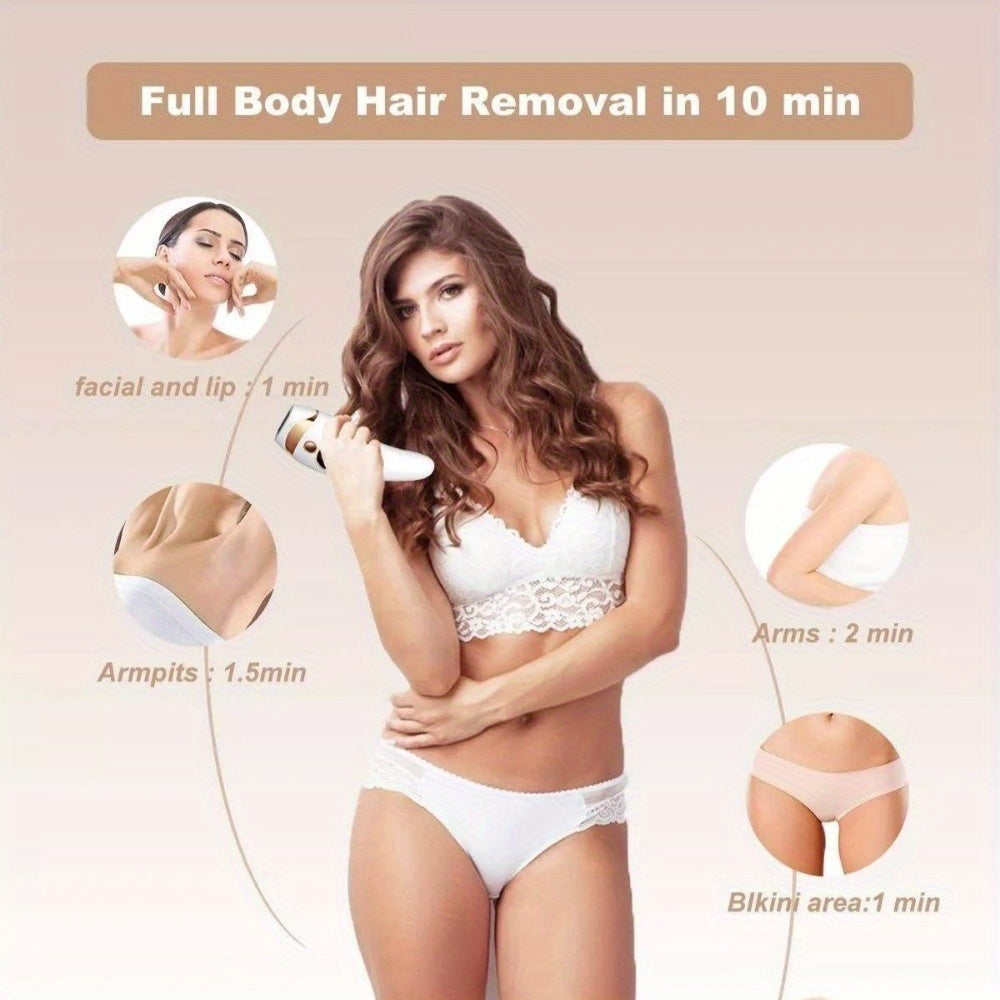 IPL Hair Removal Laser Permanent Body Hair Removal Painless Device 999, 999 Flashes -