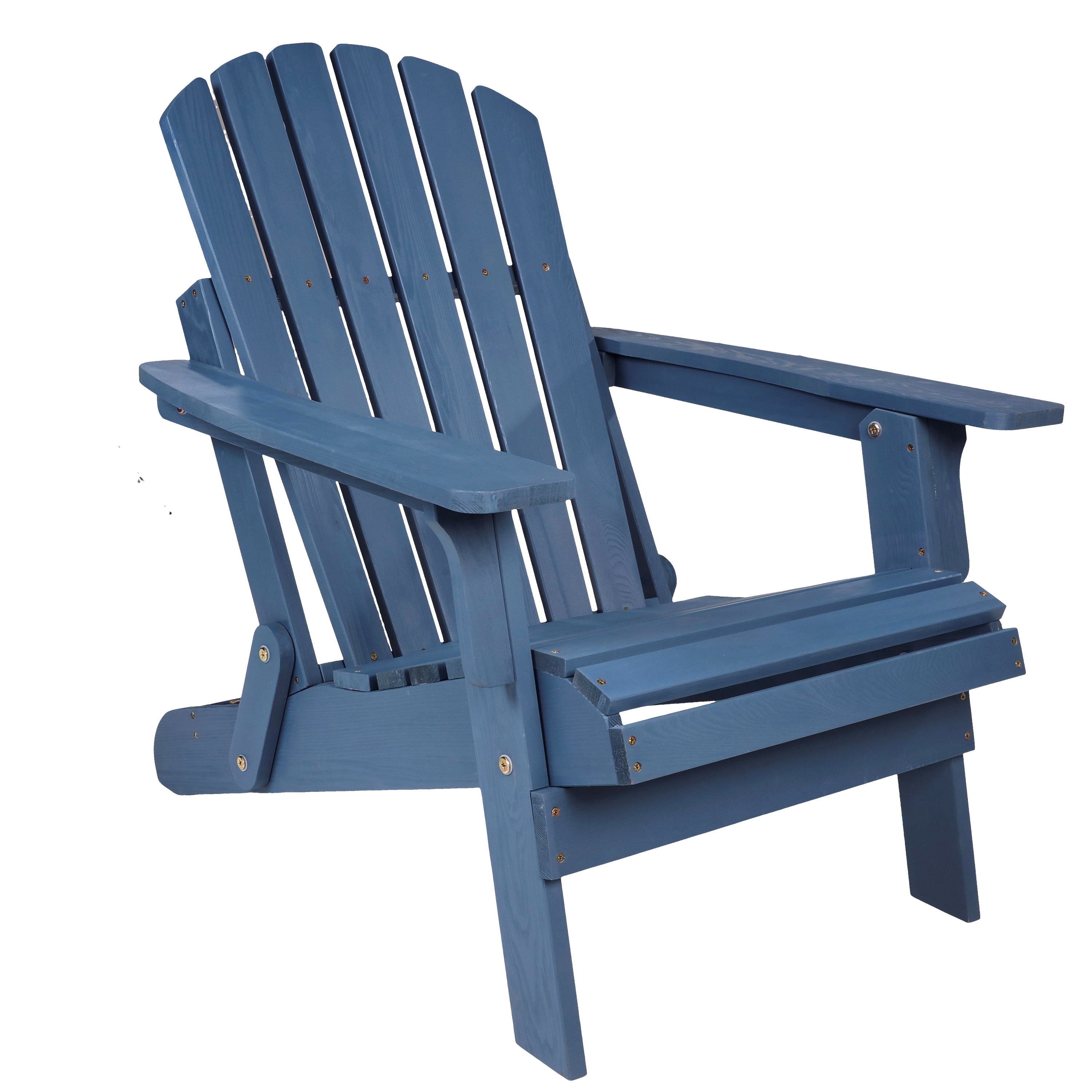 Oversize Wooden Outdoor Folding Adirondack Chair with Pre-Assembled BackRest & SeatBoard, Wood Patio Chair for Garden Backyard Porch Pool Deck Firepit