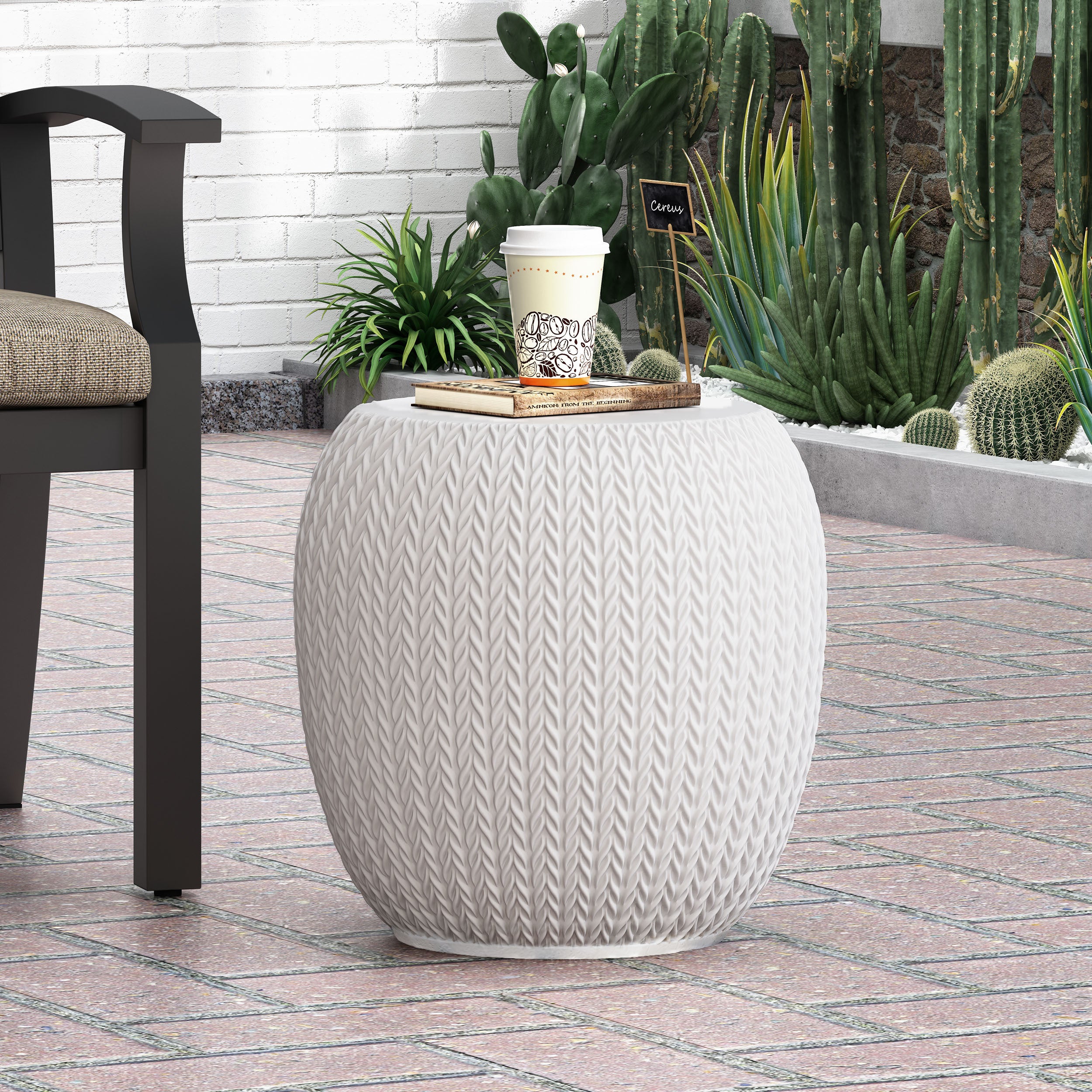 Outdoor LightWeight Concrete Side Table