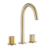 Two Handles Widespread 8 Inch Bathroom Faucet, Brushed Golden