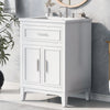 24" Bathroom Vanity with Sink, Bathroom Vanity Cabinet with One Flip Drawer and Doors, Solid Wood and MDF, White