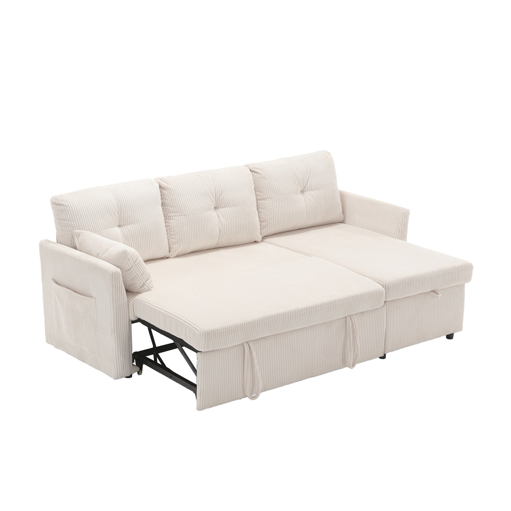 UNITED WE WIN-Furniture, modular L-shaped sofa, modular long sofa with reversible chaise lounge, Sofa bed, Sleeper sofa, modular sofa combination with storage seats.