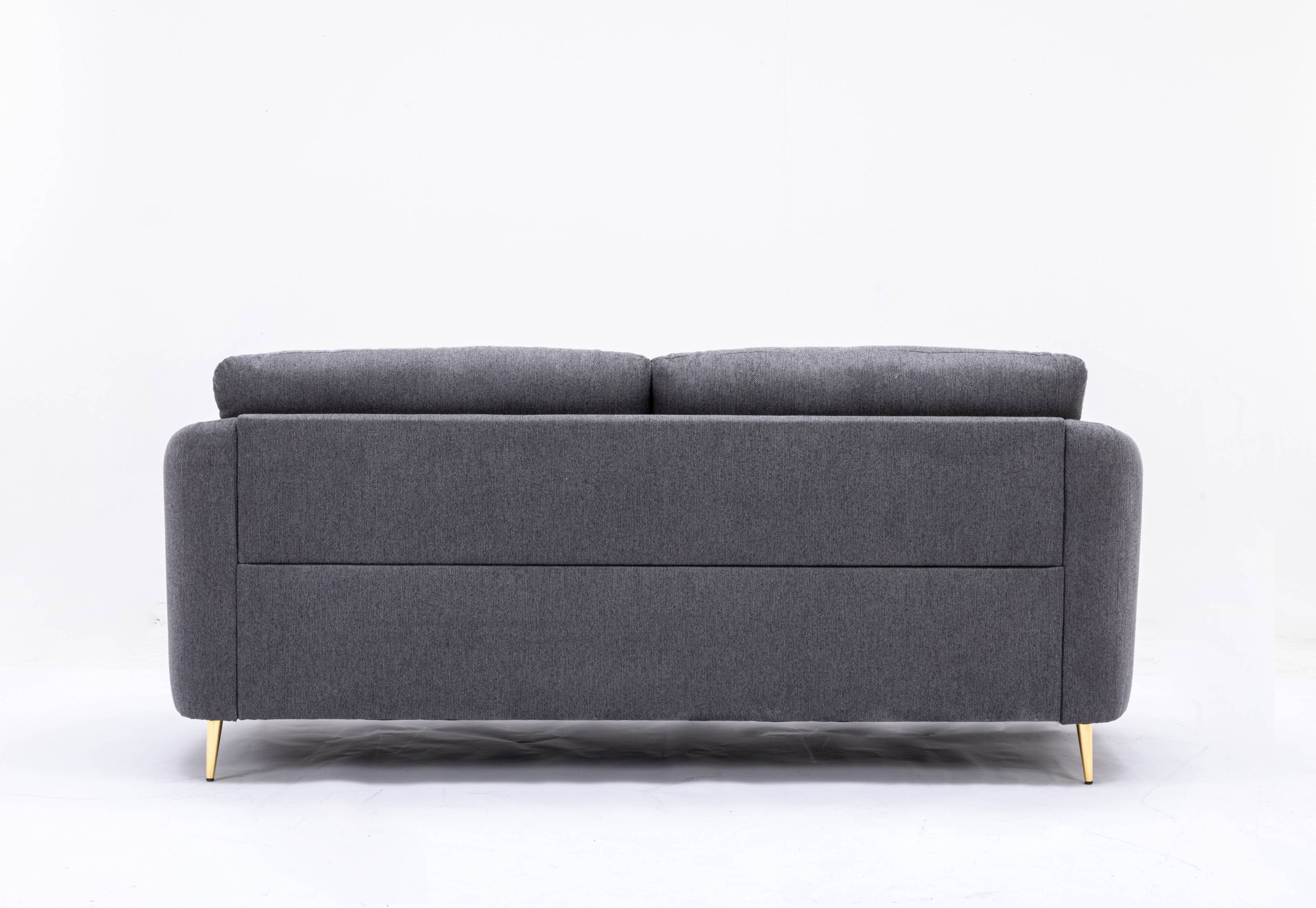 Yuina Gray Linen Sofa