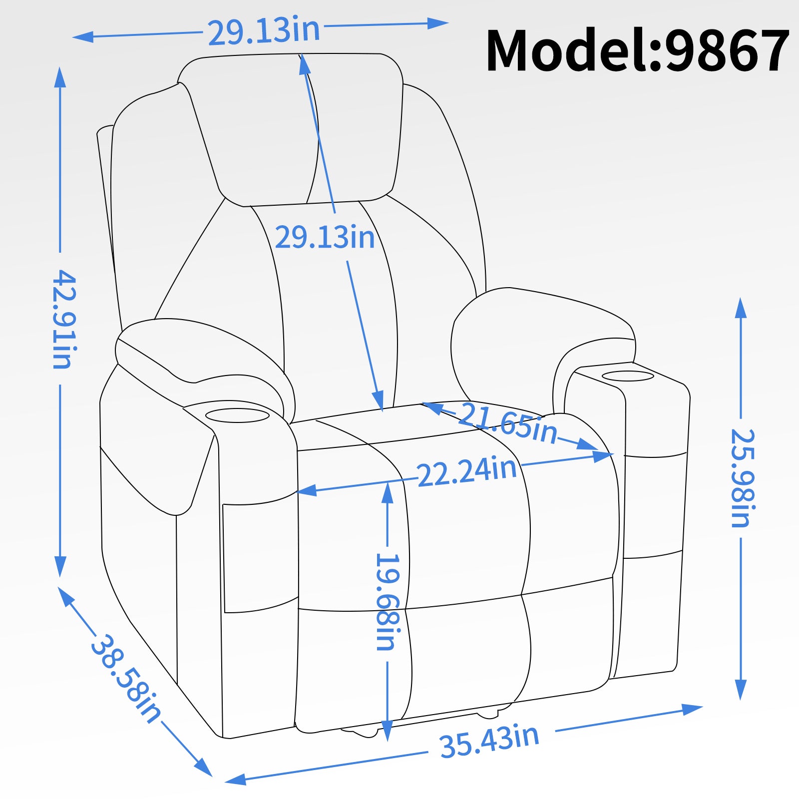 Up to 350 LBS Chenille Power Lift Recliner Chair, Heavy Duty Motion Mechanism with 8-Point Vibration Massage and Lumbar Heating, USB and Type-C Ports, Stainless Steel Cup Holders, Brown