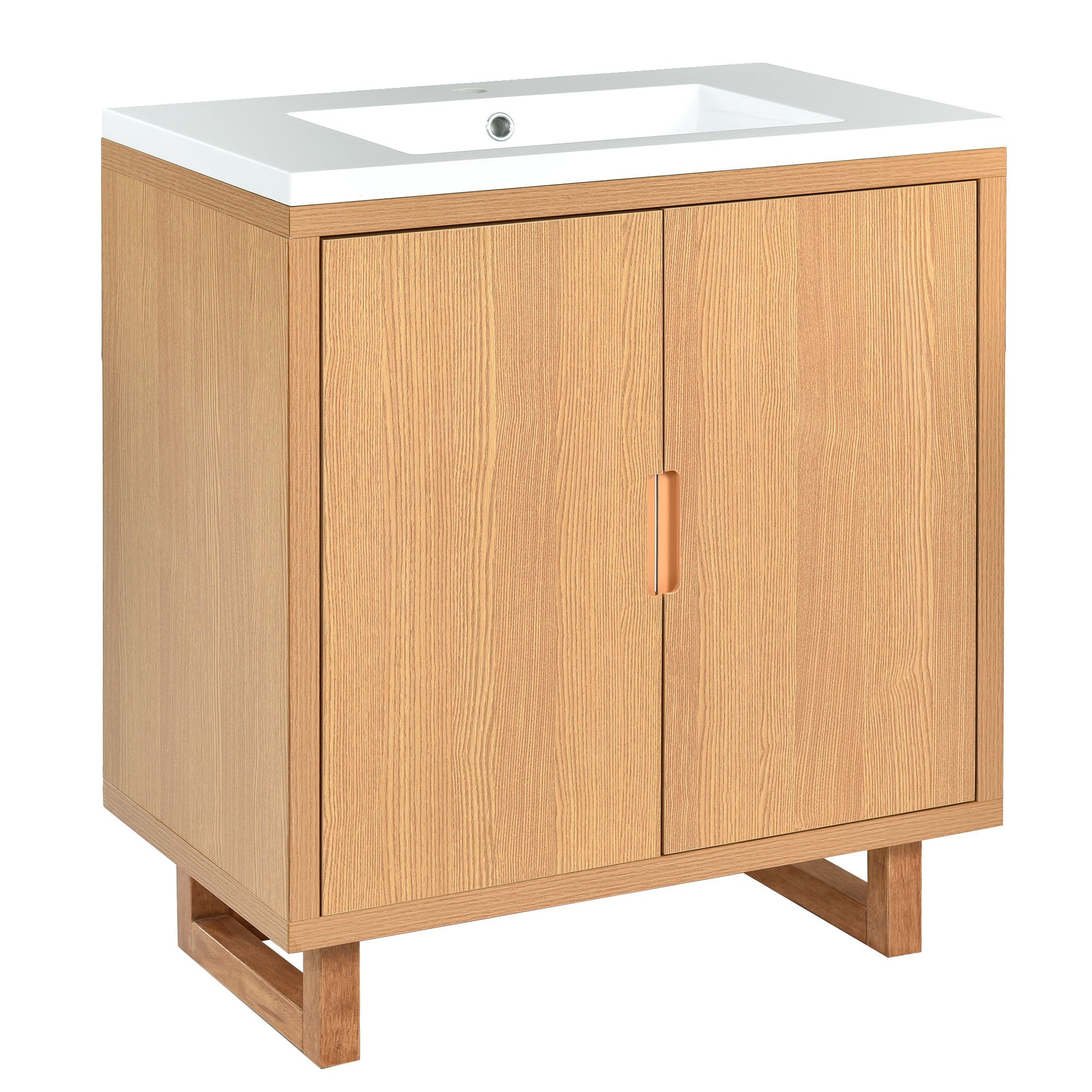 30" Bathroom vanity Set with Sink, Combo Cabinet, Bathroom Storage Cabinet, Solid Wood Frame(The Same with SV000008AAE-1)