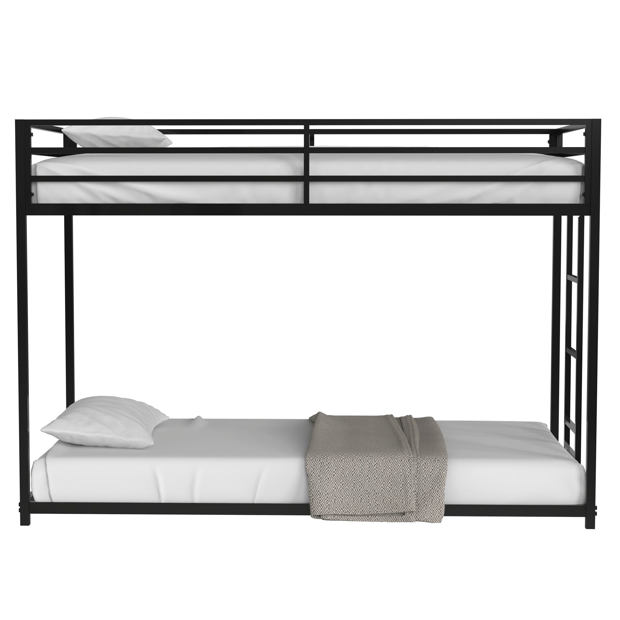 Same as original B083124170 Adam Sturdy Twin over Twin Metal Bunk Black for Kids and Adult, Low Profile and Easy Climbing with Stable Ladder