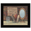 "Country Bath" by Pam Britton, Ready to Hang Framed Print, Black Frame