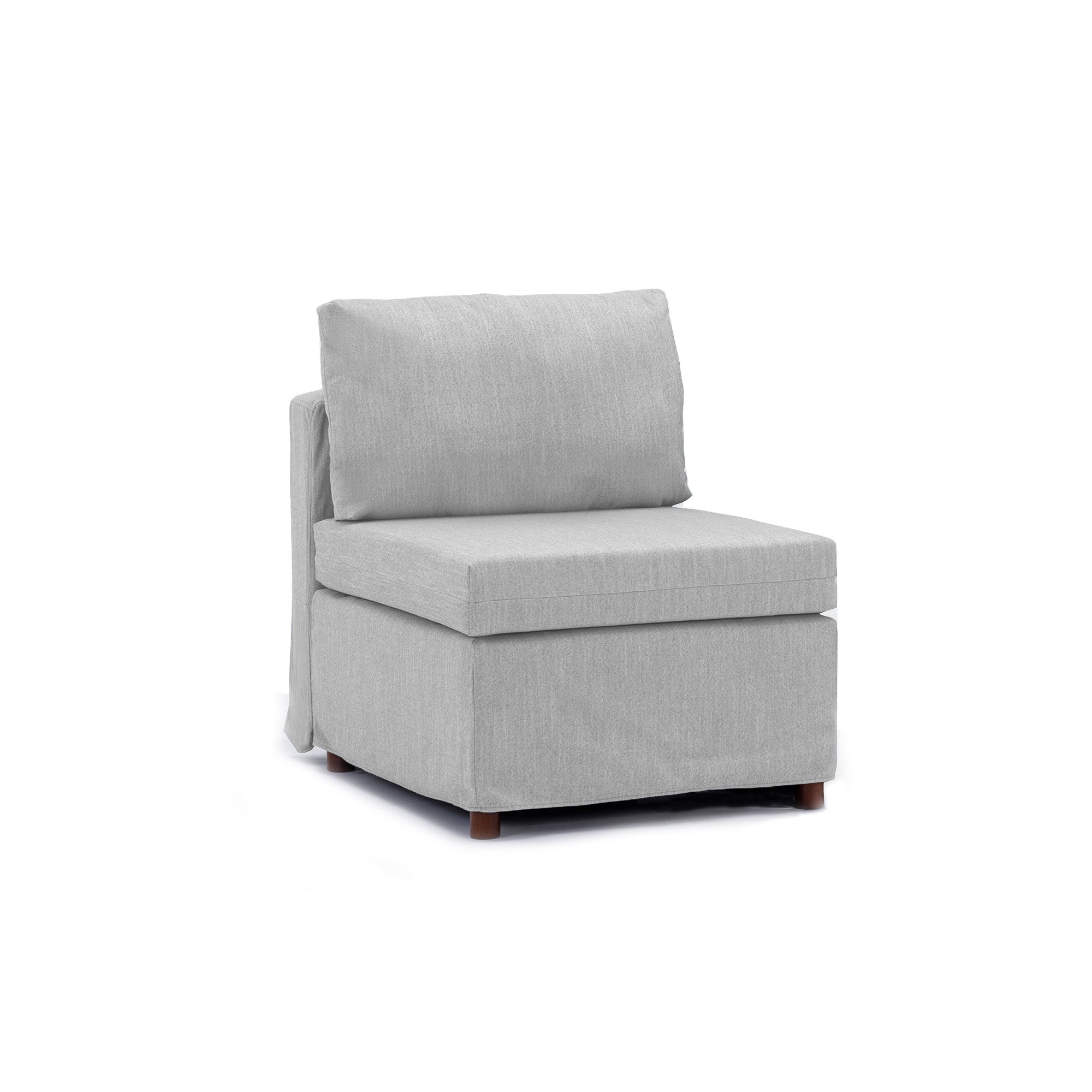 3 Seat Module Sectional Sofa Couch With 1 Ottoman,Seat Cushion and Back Cushion Removable and Washable,Light Grey