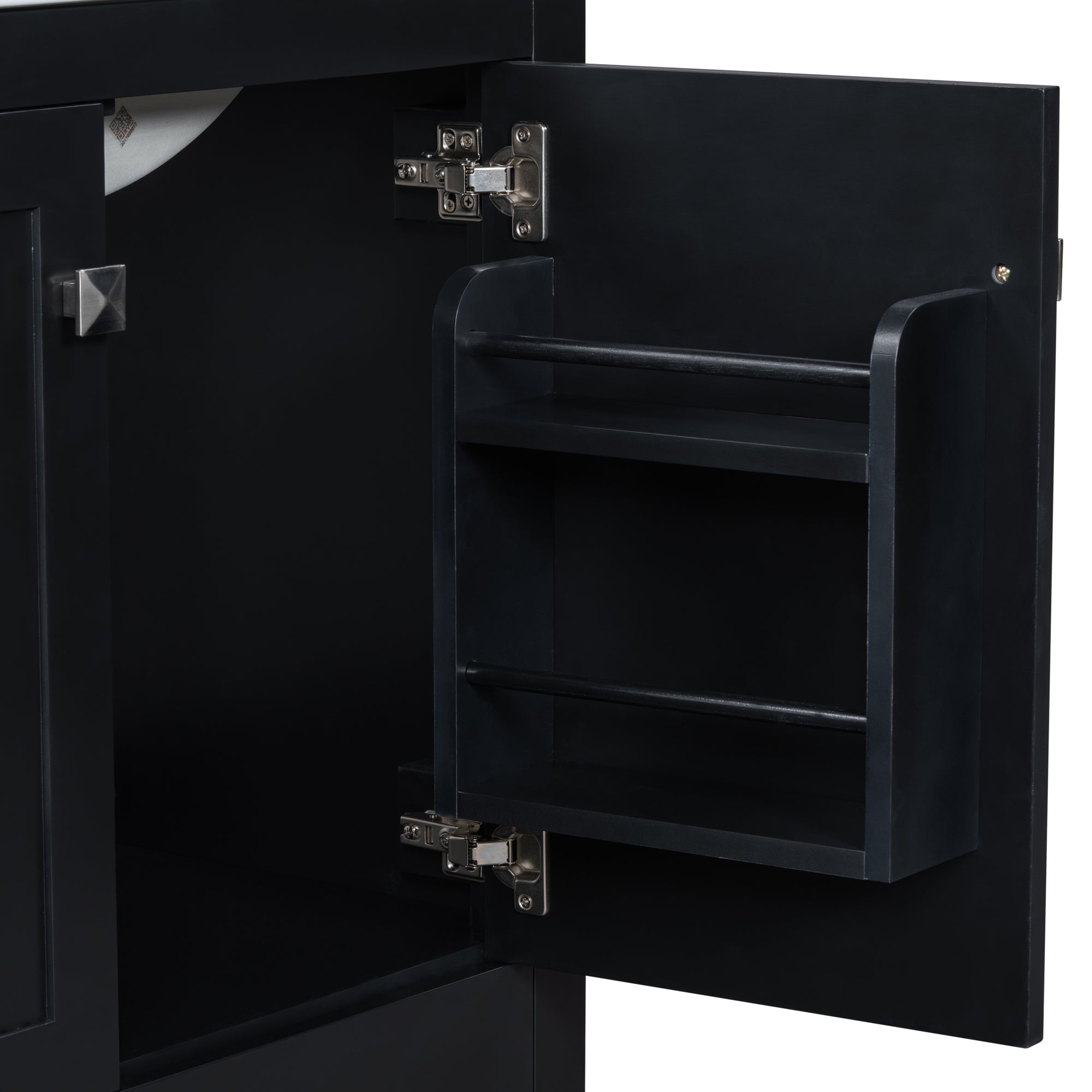 30" Black Bathroom Vanity with Single Sink, Combo Cabinet Undermount Sink, Bathroom Storage Cabinet with 2 Doors and a Drawer, Soft Closing, Multifunctional Storage, Solid Wood Frame